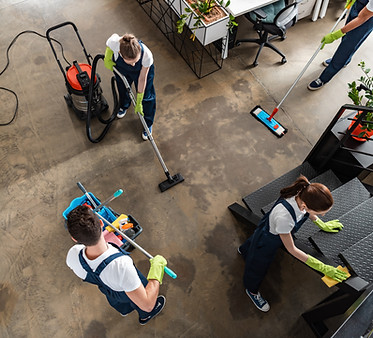 Cleaning Team at Work