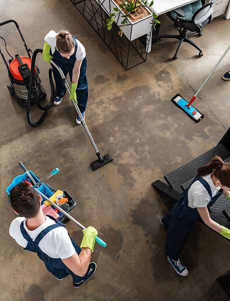 Cleaning Team at Work