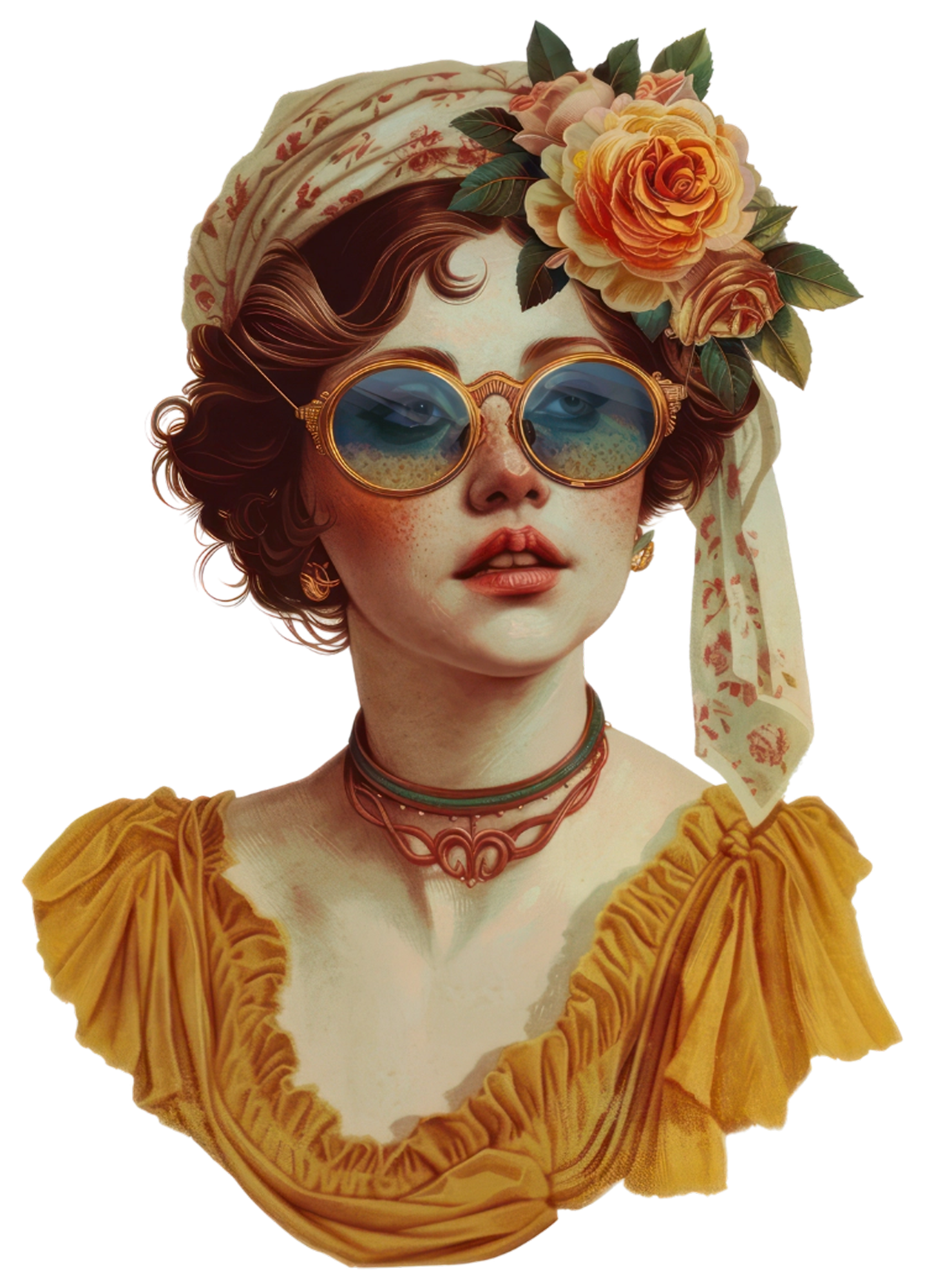 ビンテージ女性の肖像画