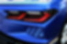 Blue car taillight close-up