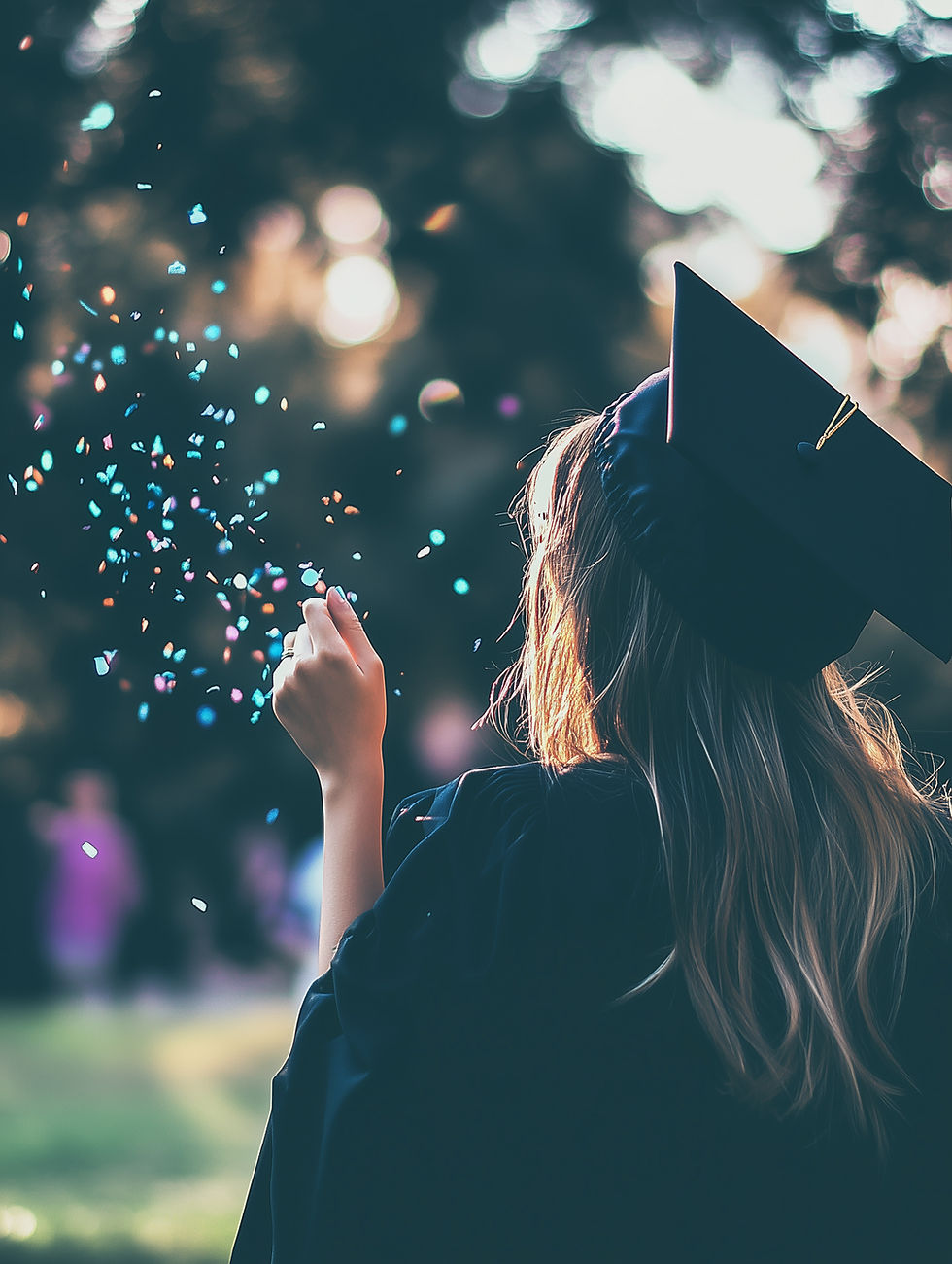 Graduate Celebrating Outdoors