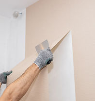 Wallpaper installation project in North East home