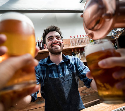 Bières à un comptoir