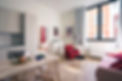 Apartment Interior with Red Accents