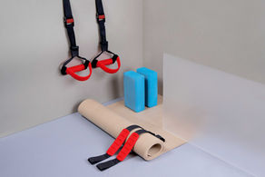 workout equipment mat and resistance bands