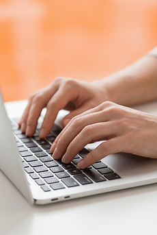 Typing On Laptop