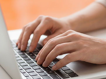 Typing On Laptop