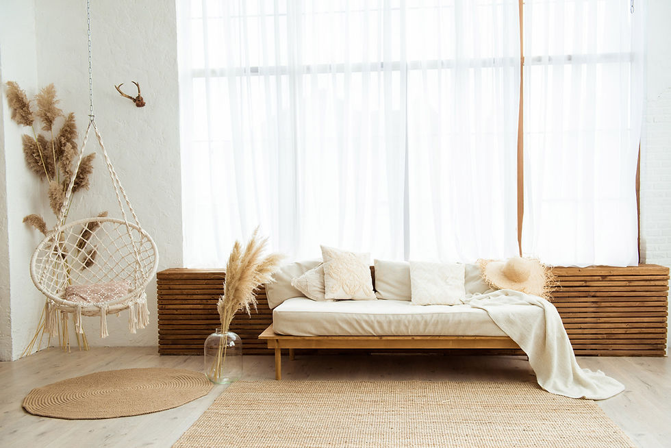 Quarto minimalista boho