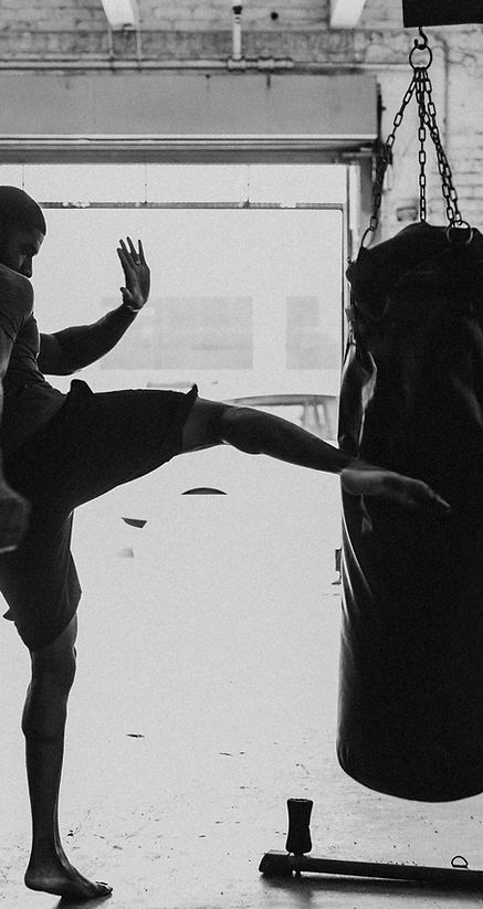 Séance d'entraînement de kickboxing