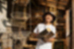 Happy Asian man holding logs