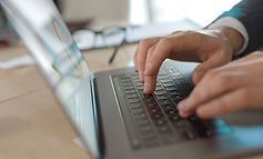 Typing on Laptop