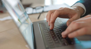 Typing on Laptop