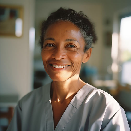 Retrato de enfermera sonriente