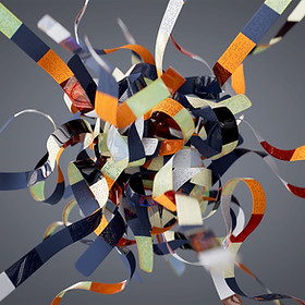 Abstrakte verschlungene Bänder