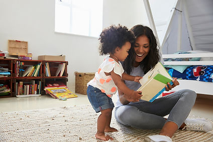 mum and child reading story