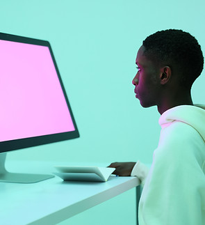 Man Using Monitor