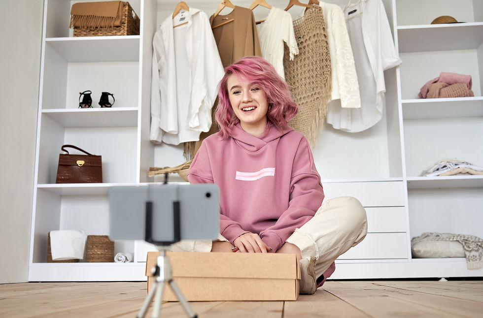 Vlogger in Closet