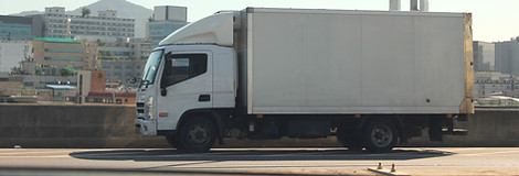 White Truck Parked Nearside