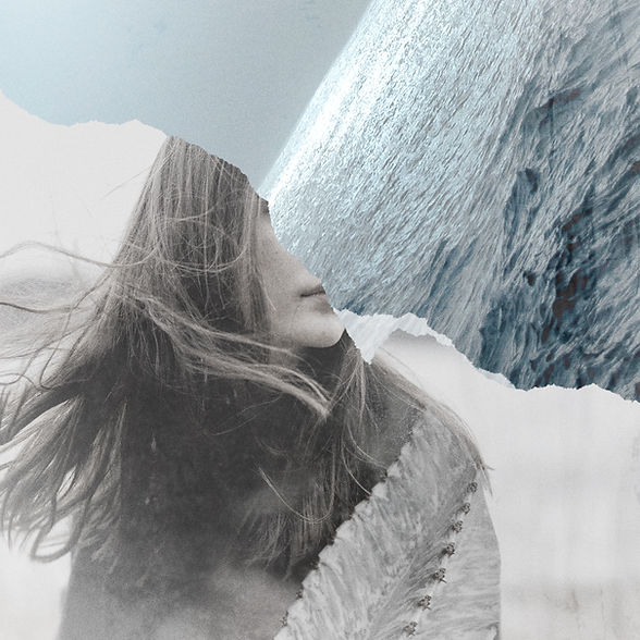 Colagem abstrata de mulher