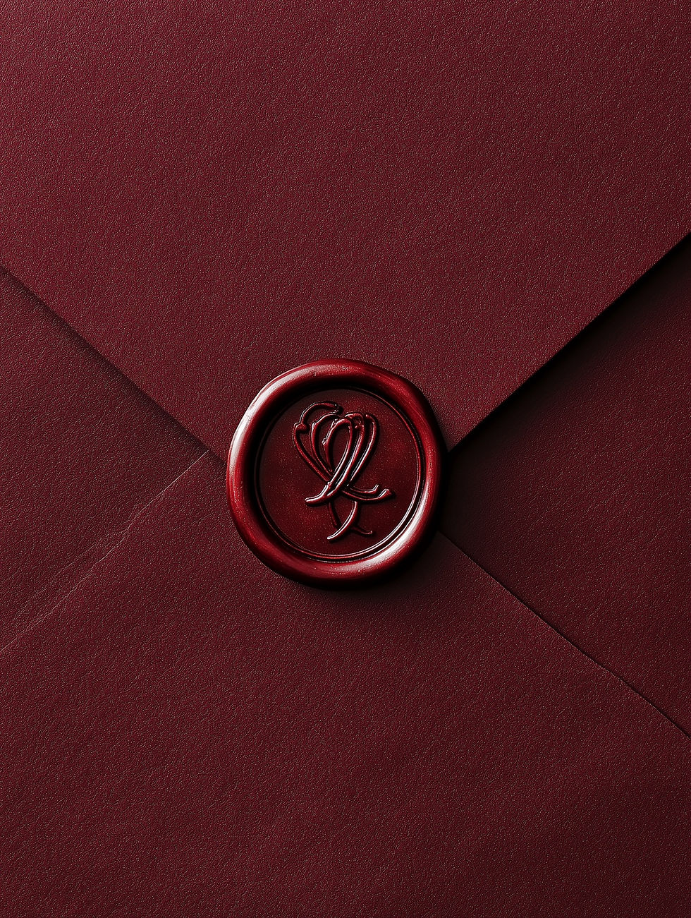 Rode envelop met zegel