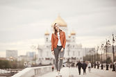 Walking around in the city