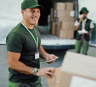 Equipe de entrega trabalhando