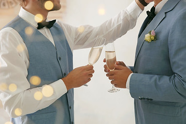 Pareja, bebida, champaña