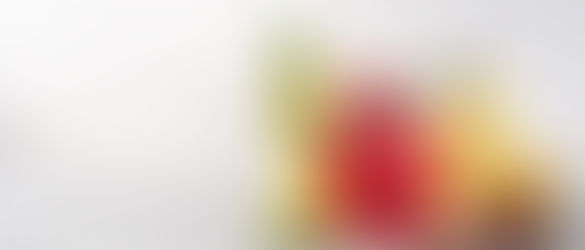 Glasses of colorful fruit water