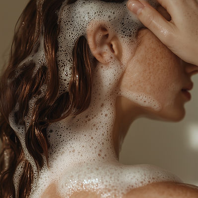beautiful hair comes from clean scalp and head fascia