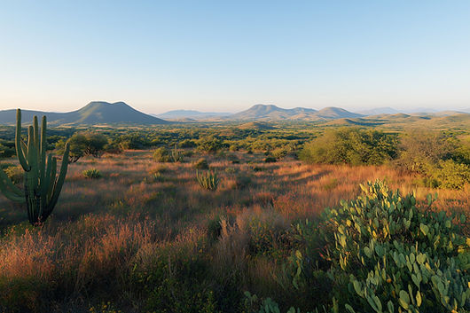 Desert Landscape at Sunrise