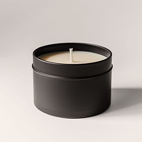 Black Tin Container Candle