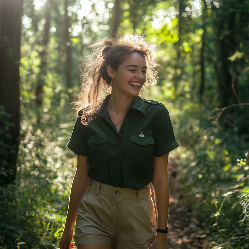 Woman Smiling Outdoors