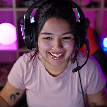 Streamer Wearing Headset