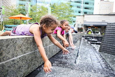 Playing in a Fountain