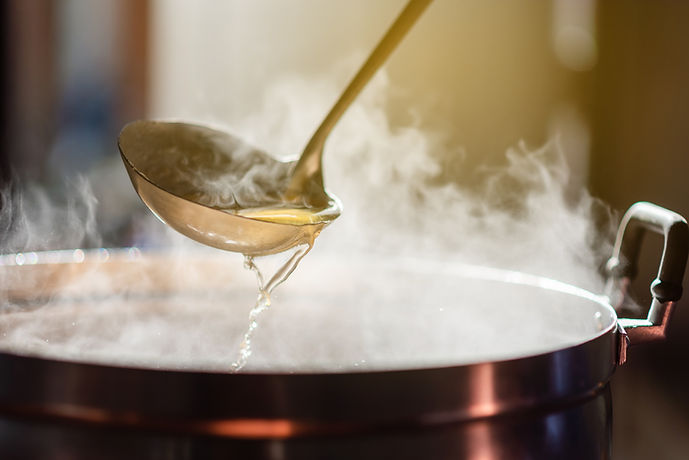 Soupe montante à la vapeur