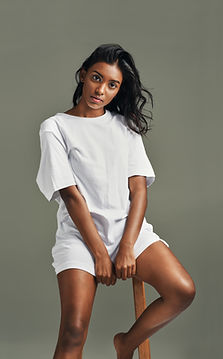 Woman in White T-shirt