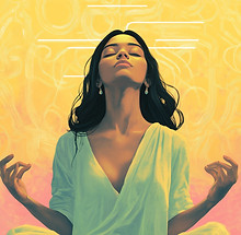 Meditatif Kadın Portresi