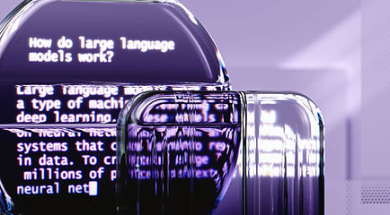 Réflexion de texte sur verre