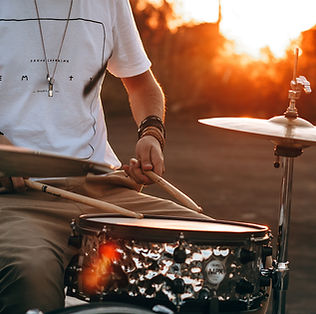 Drumming Outdoors Sunset
