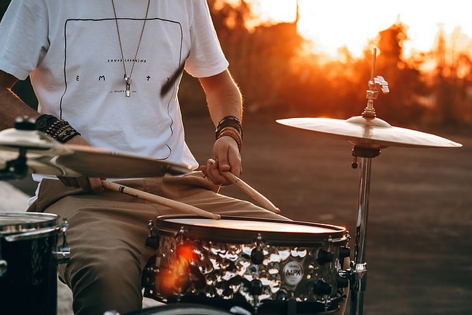 Drumming Outdoors Sunset