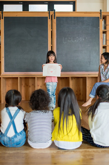 Scène de présentation en classe