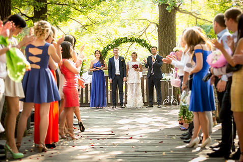 Outdoor wedding ceremony