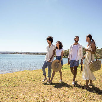 Group Walking Outdoors
