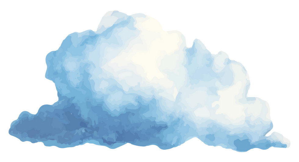 Blue Watercolor Cloud