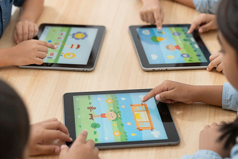 Kids Using Tablets