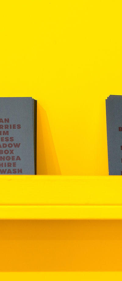 Books on a Yellow Wall