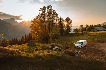 Sunset in the mountains