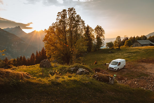 Sunset in the mountains