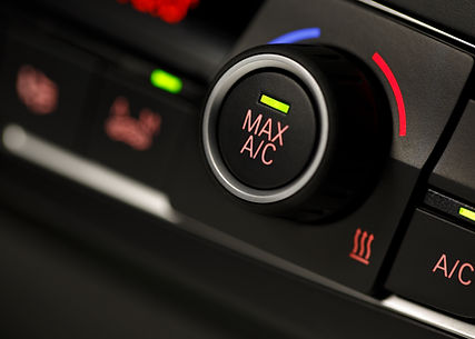 Detail of the air conditioning button inside a car