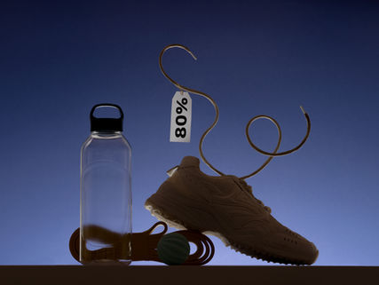Health items with a discount tag